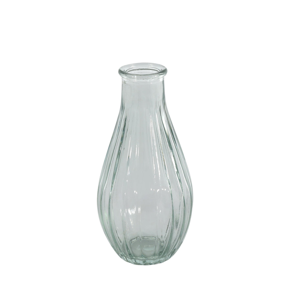 Discover the Clear Vintage Fluted Bud Vase (14cm) at Bristow Direct