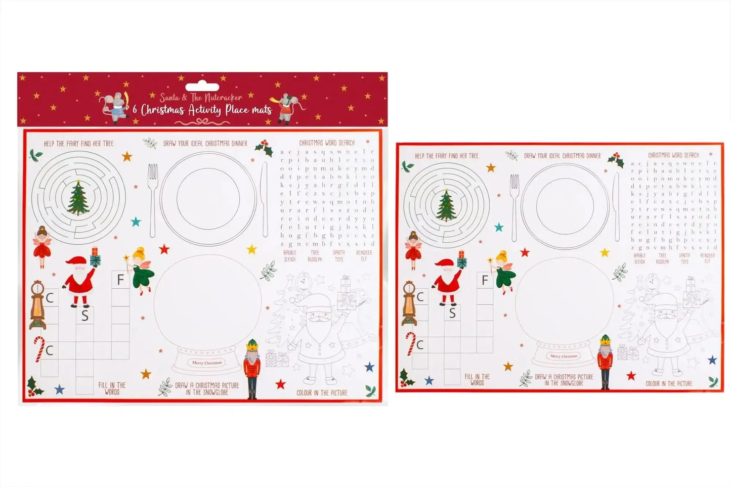 Santa andThe Nutcracker Activity Placemats