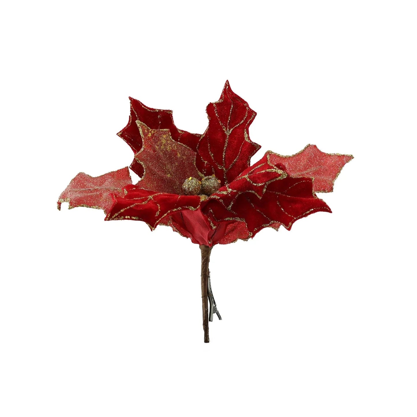 Single Poinsettia - Red & Gold