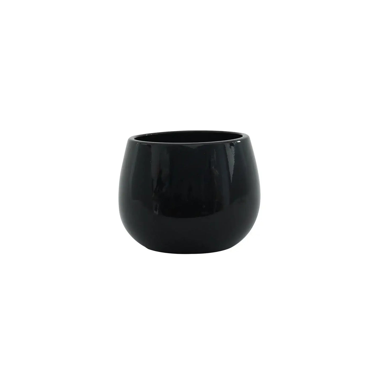 Glossy Black Hortus London Pot (12x11cm)