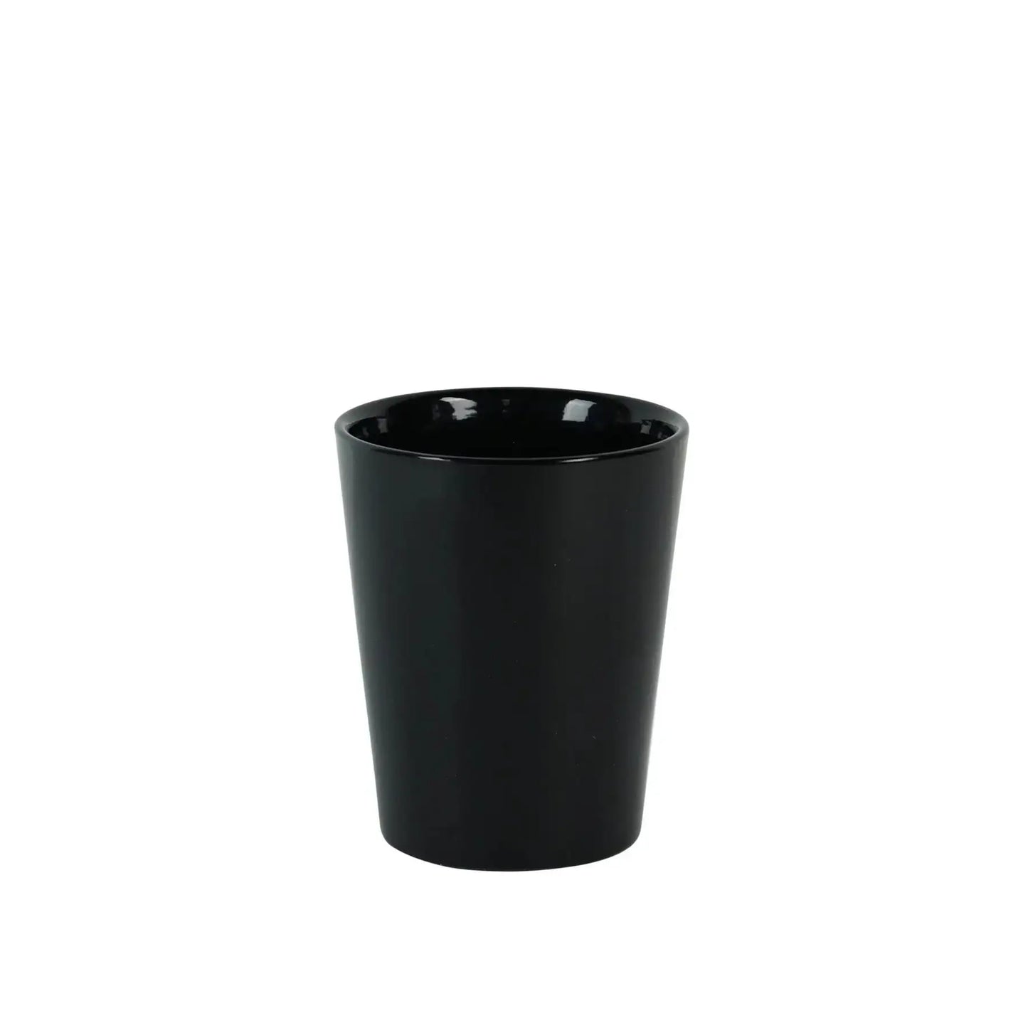 Hortus Vienna Glossy Black Ceramic Pot (12cm)