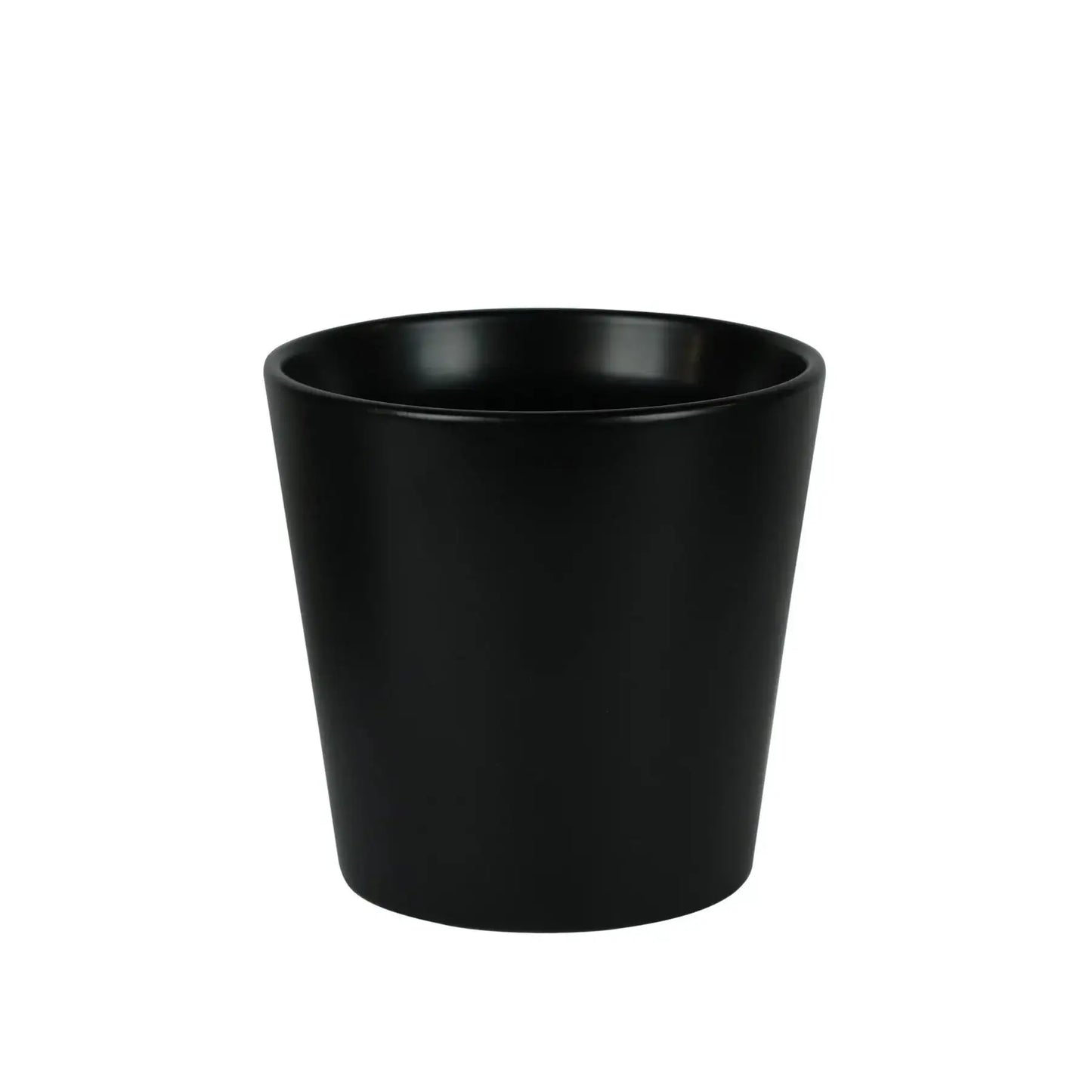 Hortus Vienna Matt Black Ceramic Pot (15cm)