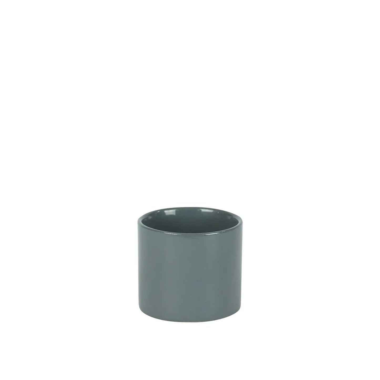 Hortus Sofia Glossy Grey Ceramic Pot (7cm)
