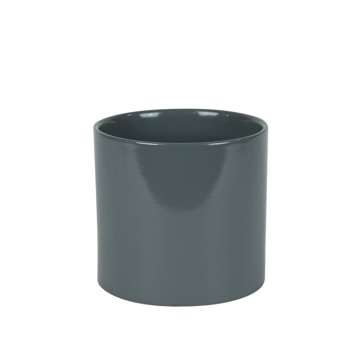Hortus Glossy Grey Ceramic Pot (13cm)