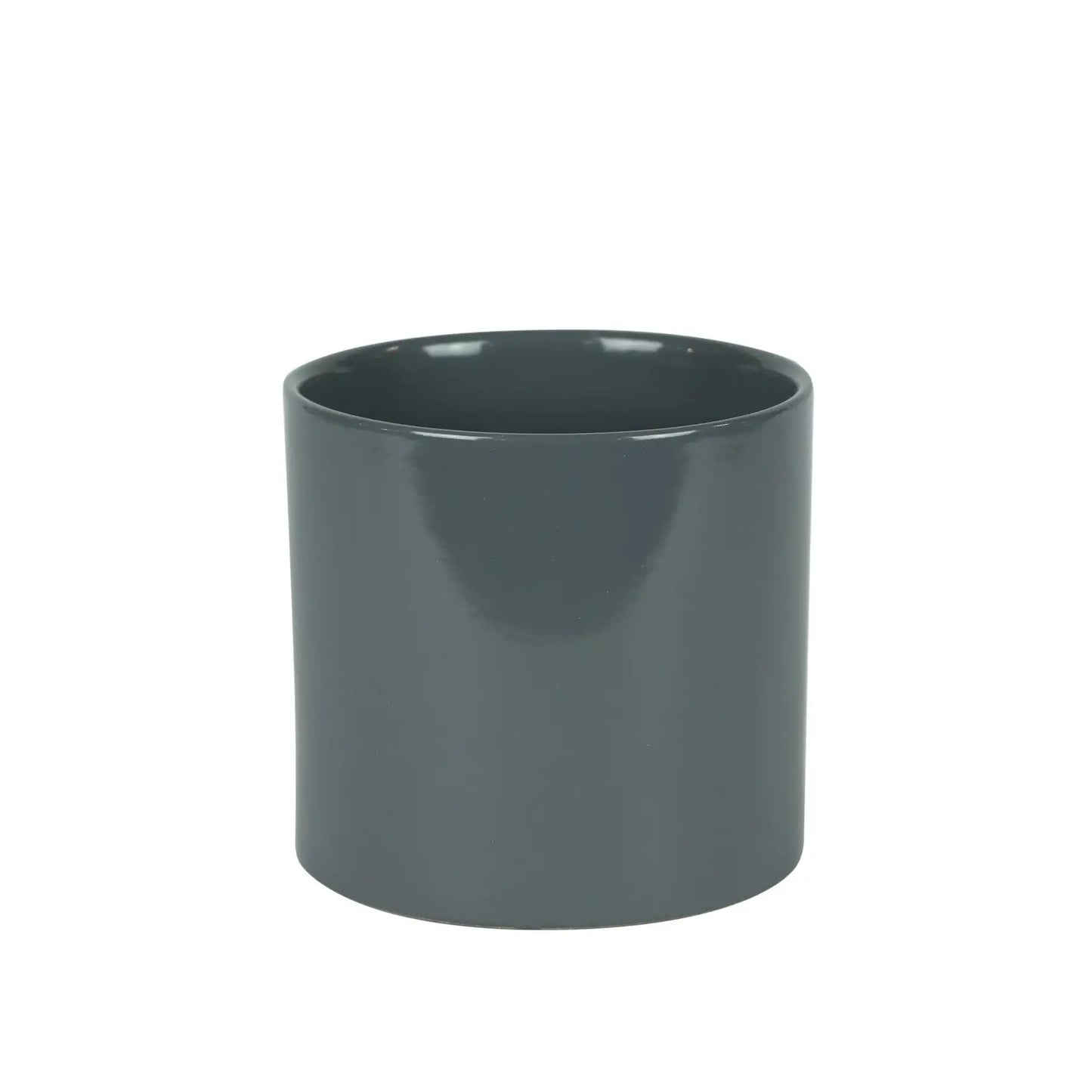 Hortus Glossy Grey Ceramic Pot (13cm)