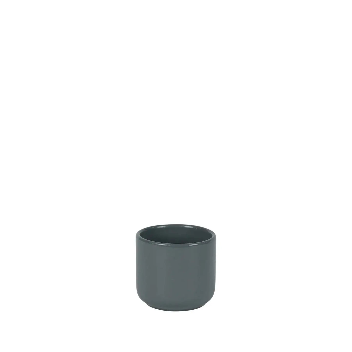 Hortus Havana Glossy Grey Ceramic Pot (7cm)
