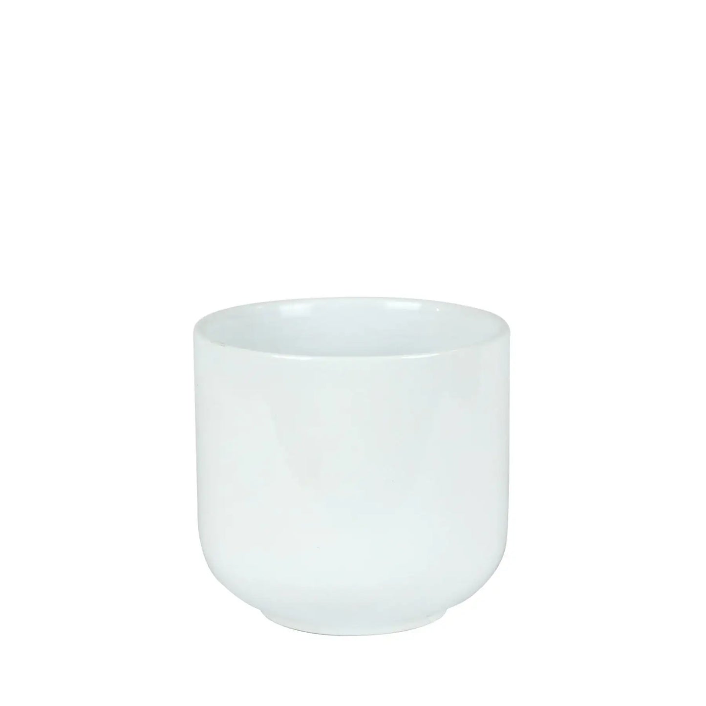 Hortus Havana Glossy White Ceramic Pot (15cm)