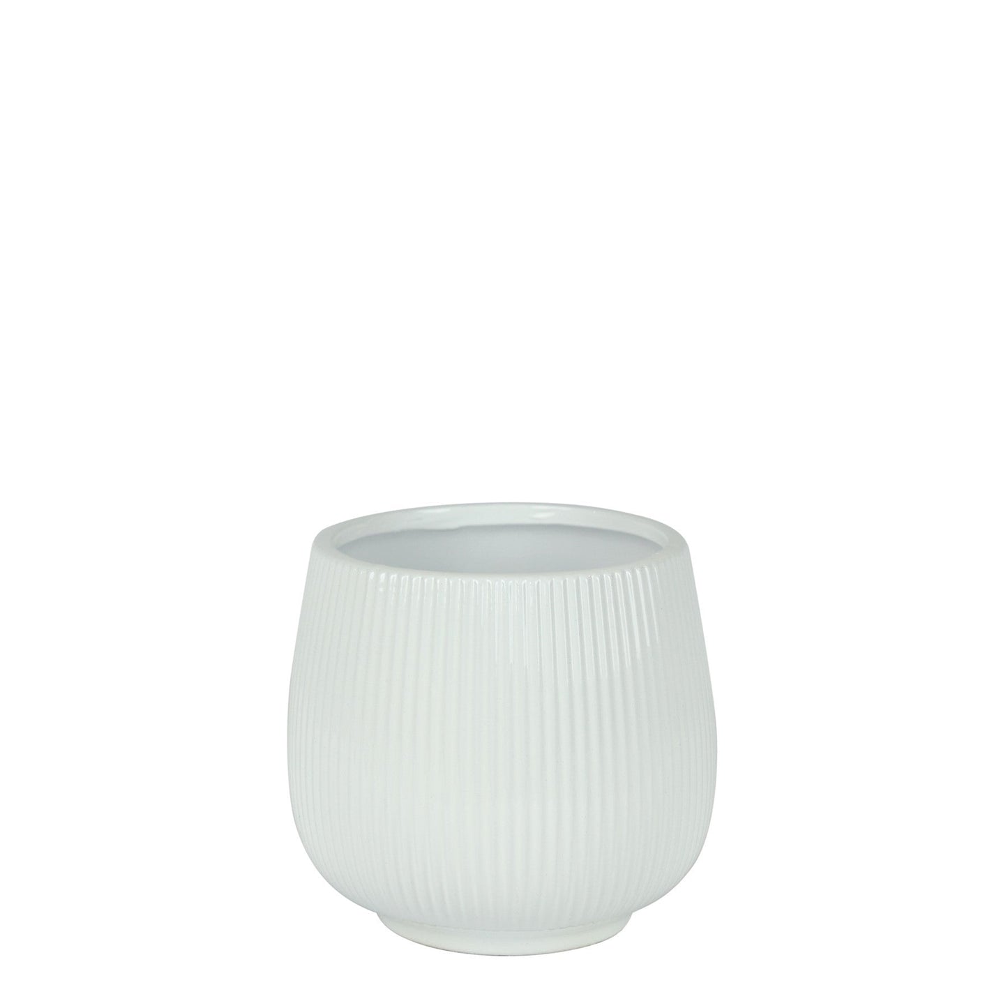 Glossy White Hortus Lisbon Pot (12.5x13cm)