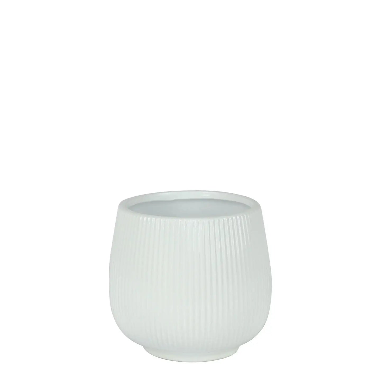 Glossy White Hortus Lisbon Pot (12.5x13cm)