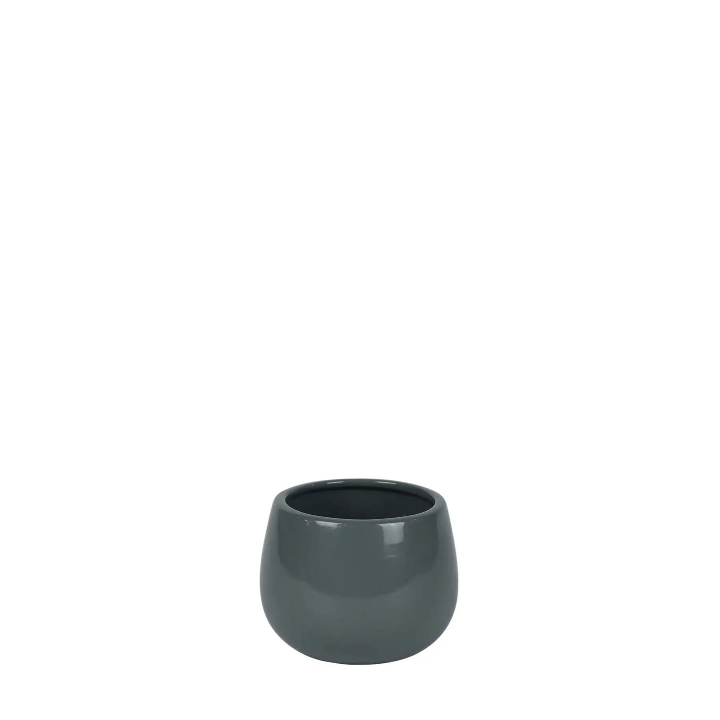 Glossy Grey Hortus London Pot (8.5x8cm)