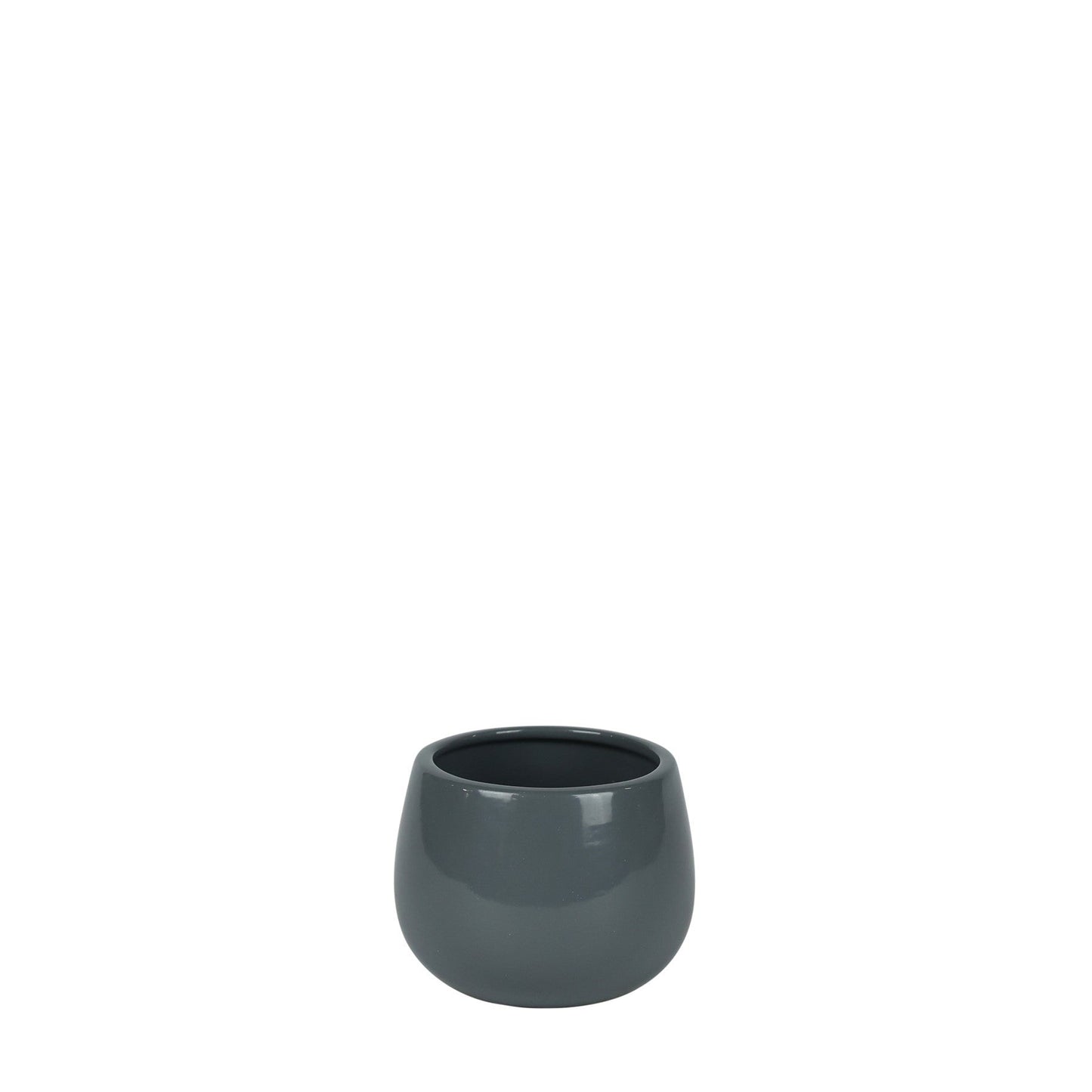 Glossy Grey Hortus London Pot (8.5x8cm)