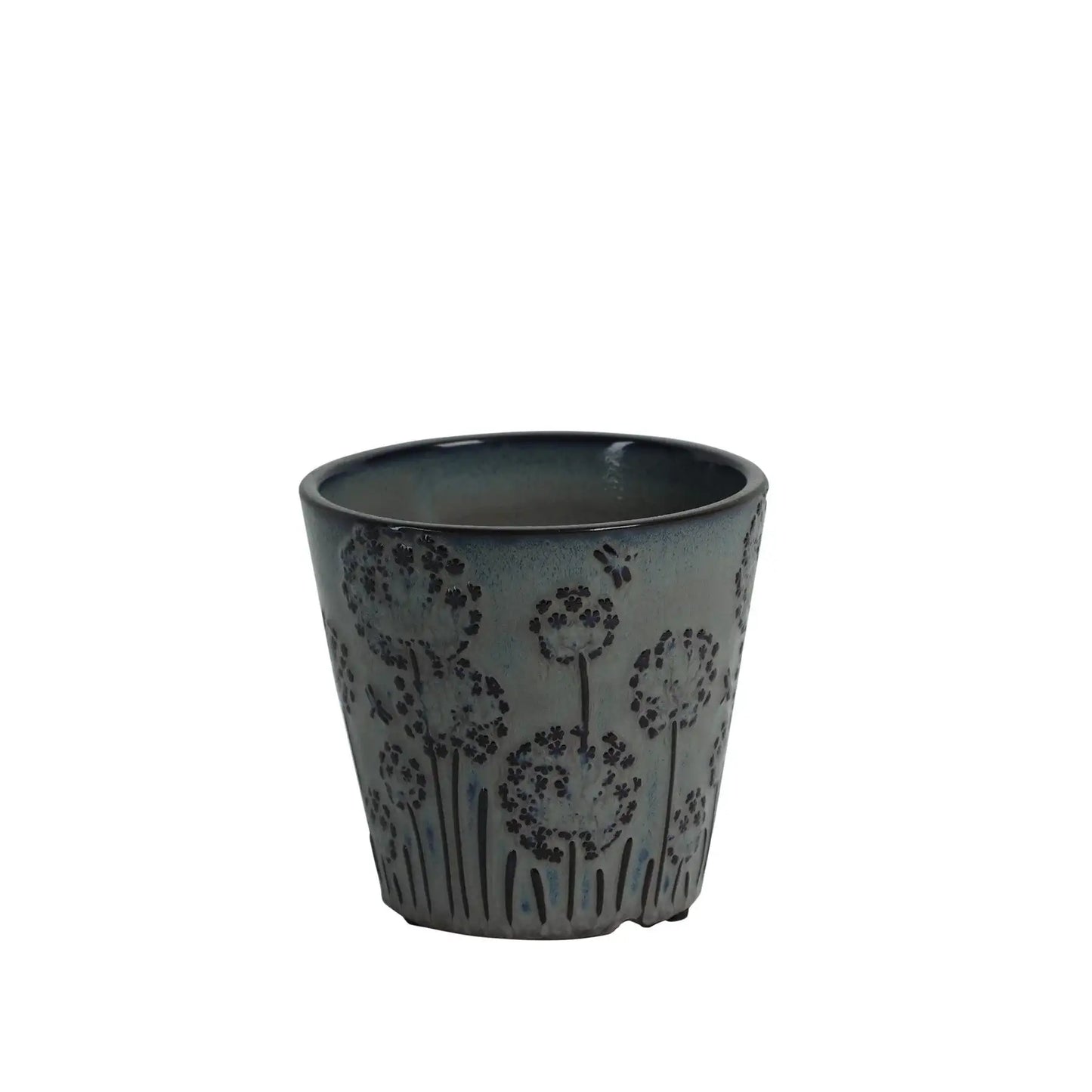 Hortus Dark Grey Lithgow Seed Head Pot (12.5cm H x 13cm Dia)