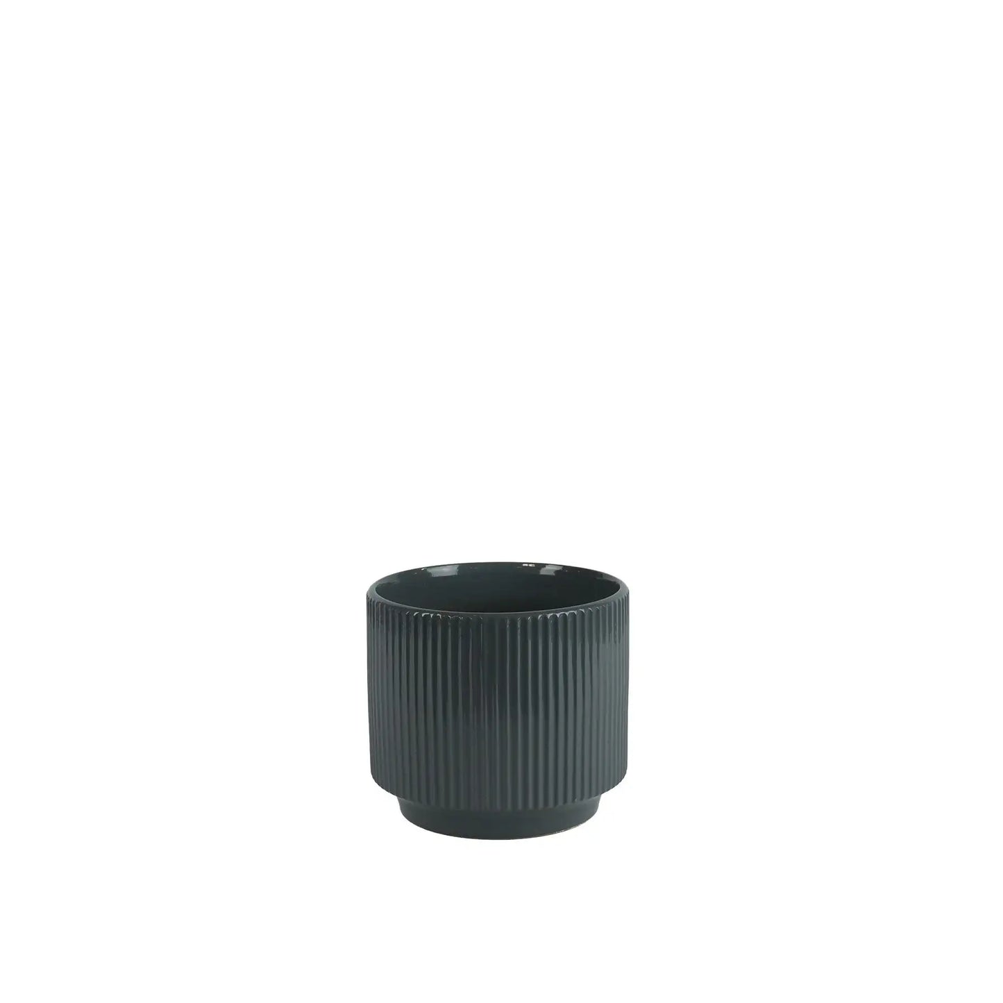 Glossy Grey Hortus Tokyo Pot (16x14cm)