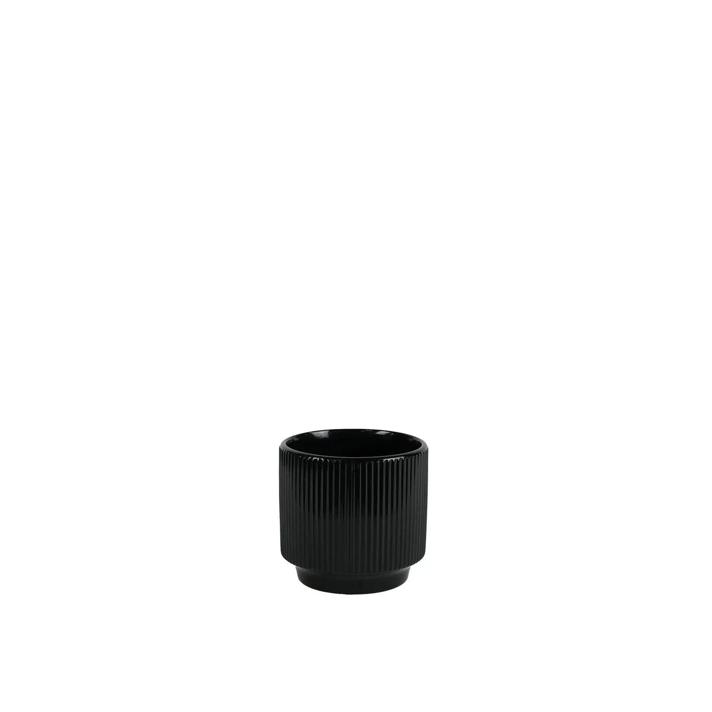 Glossy Black Hortus Tokyo Pot (13x12cm)