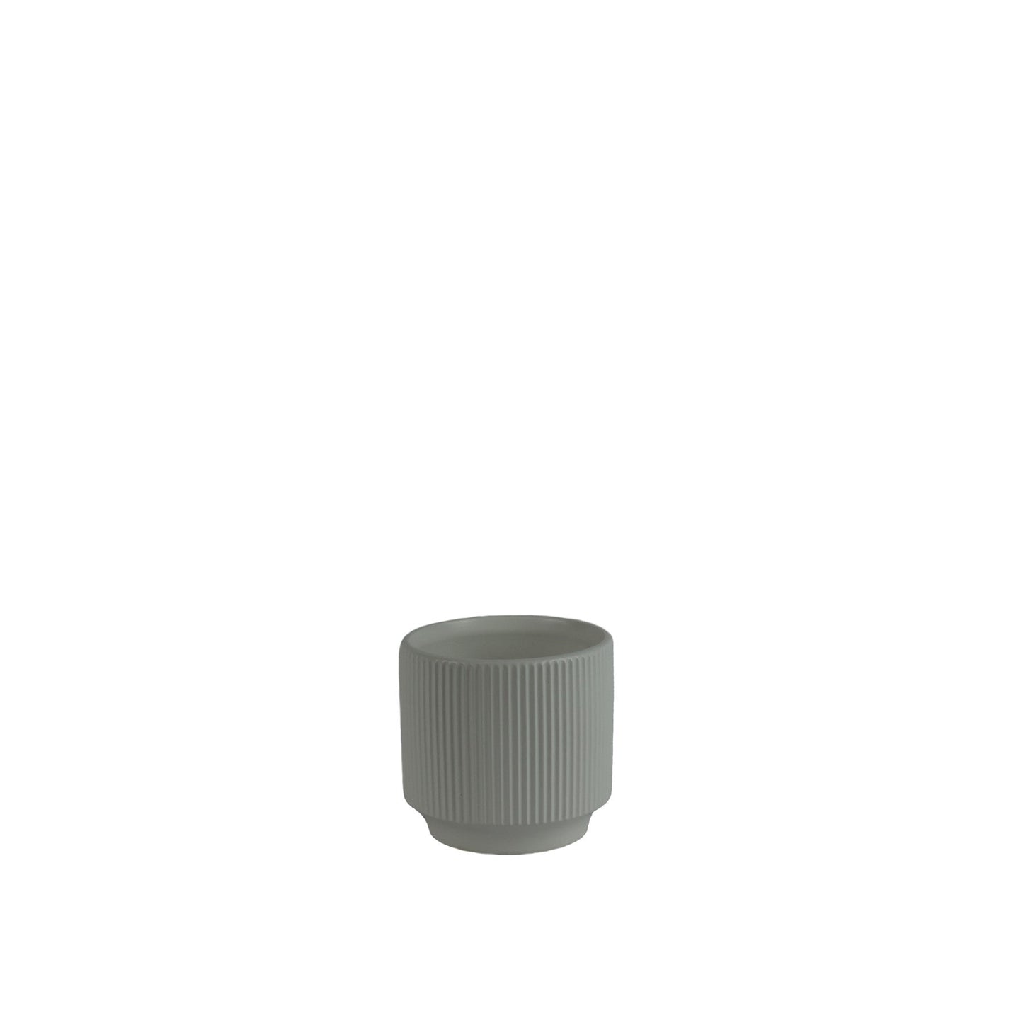 Hortus Matt White Tokyo Pot (12cm H x 13cm Dia)