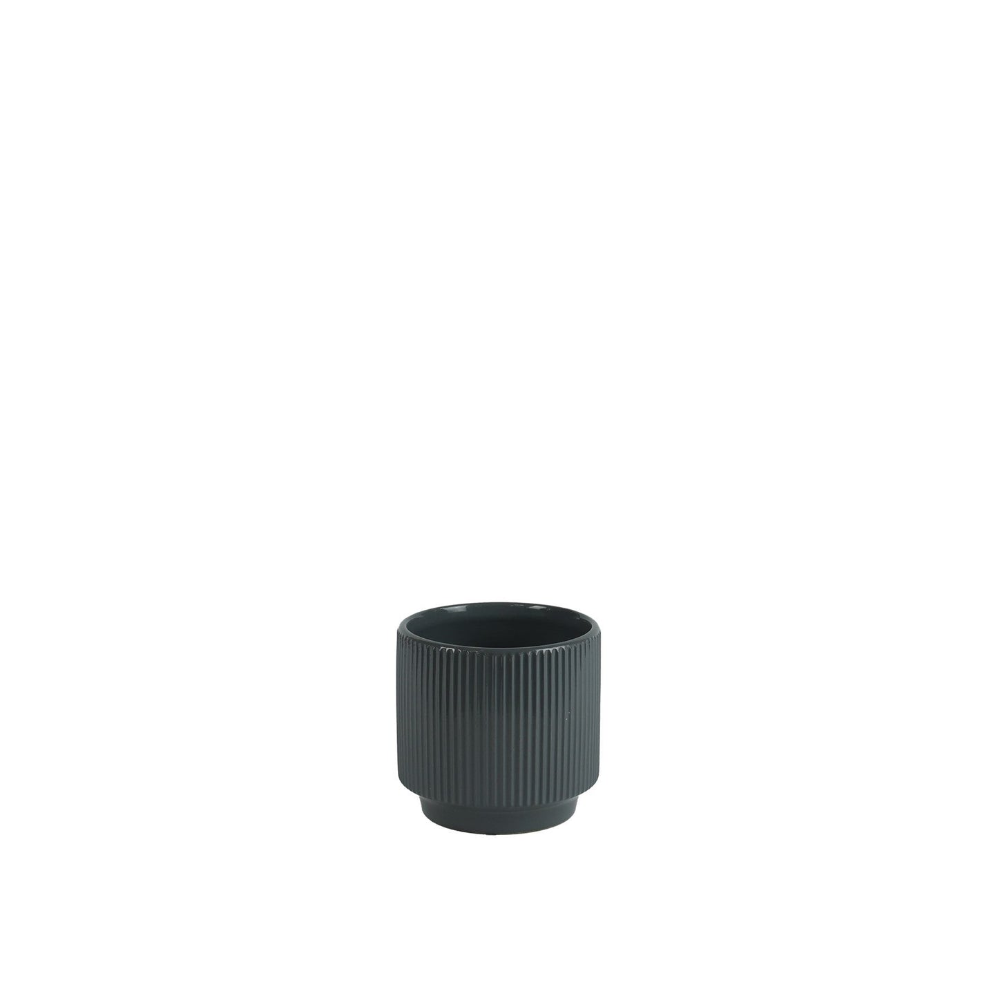 Glossy Grey Hortus Tokyo Pot (13x12cm)