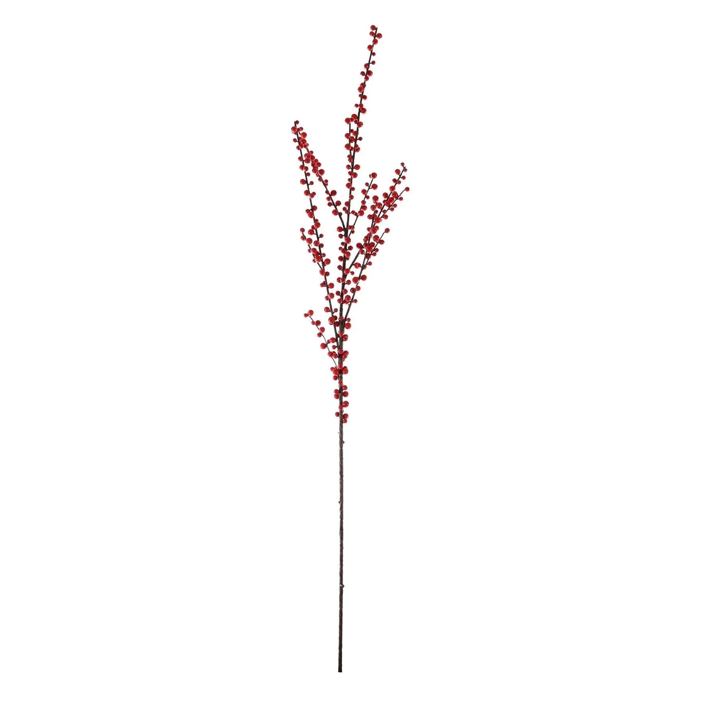 Artificial red berry branch stem for home décor and festive floral arrangements