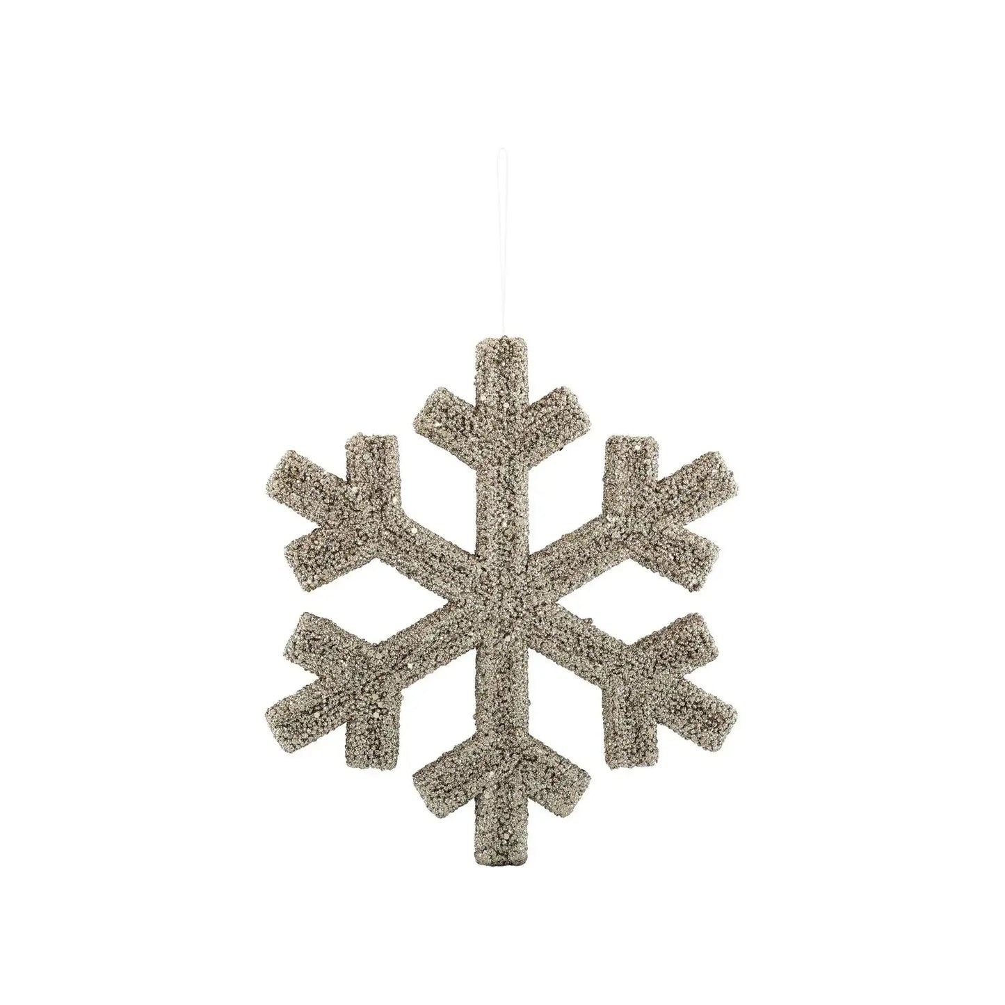 Gold Glitter Snowflake Hanging Decoration (25cm)