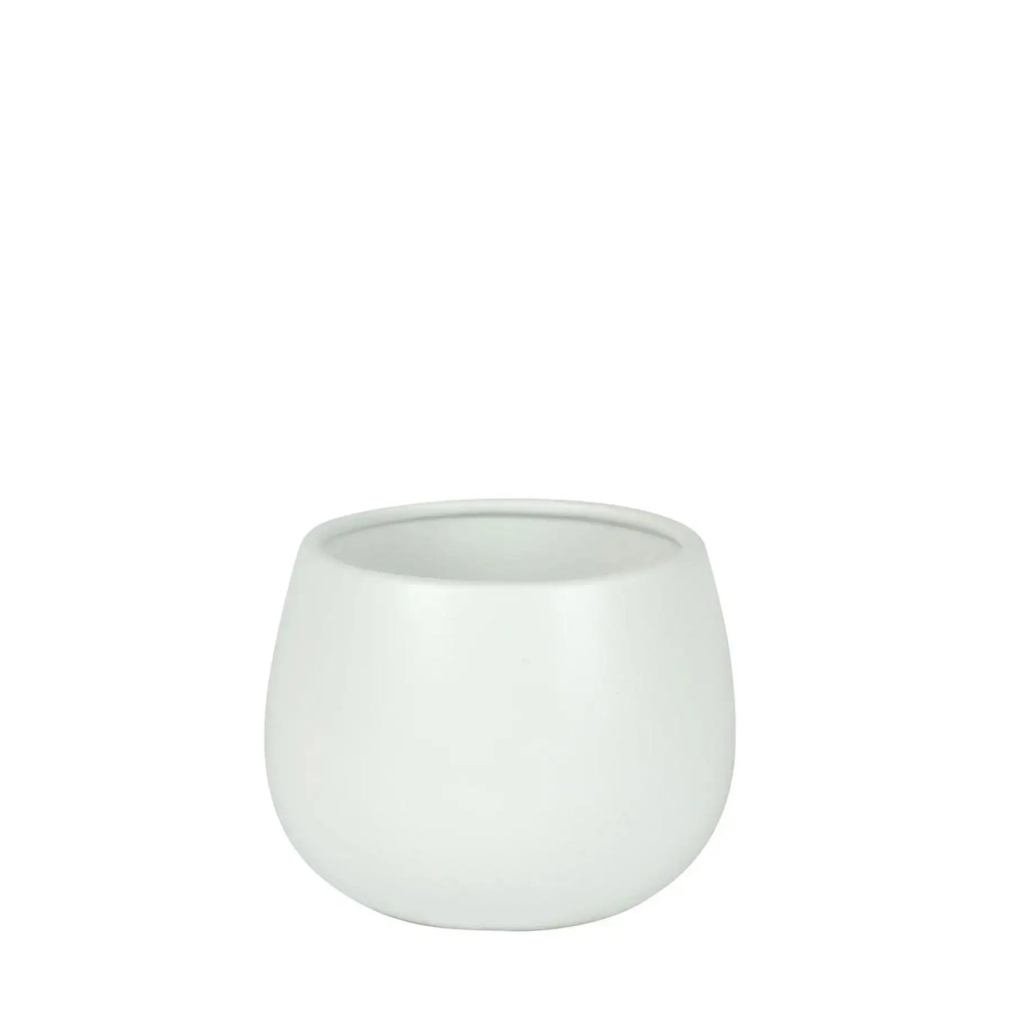 Hortus Matt White London Pot (12cm H x 13cm Dia)