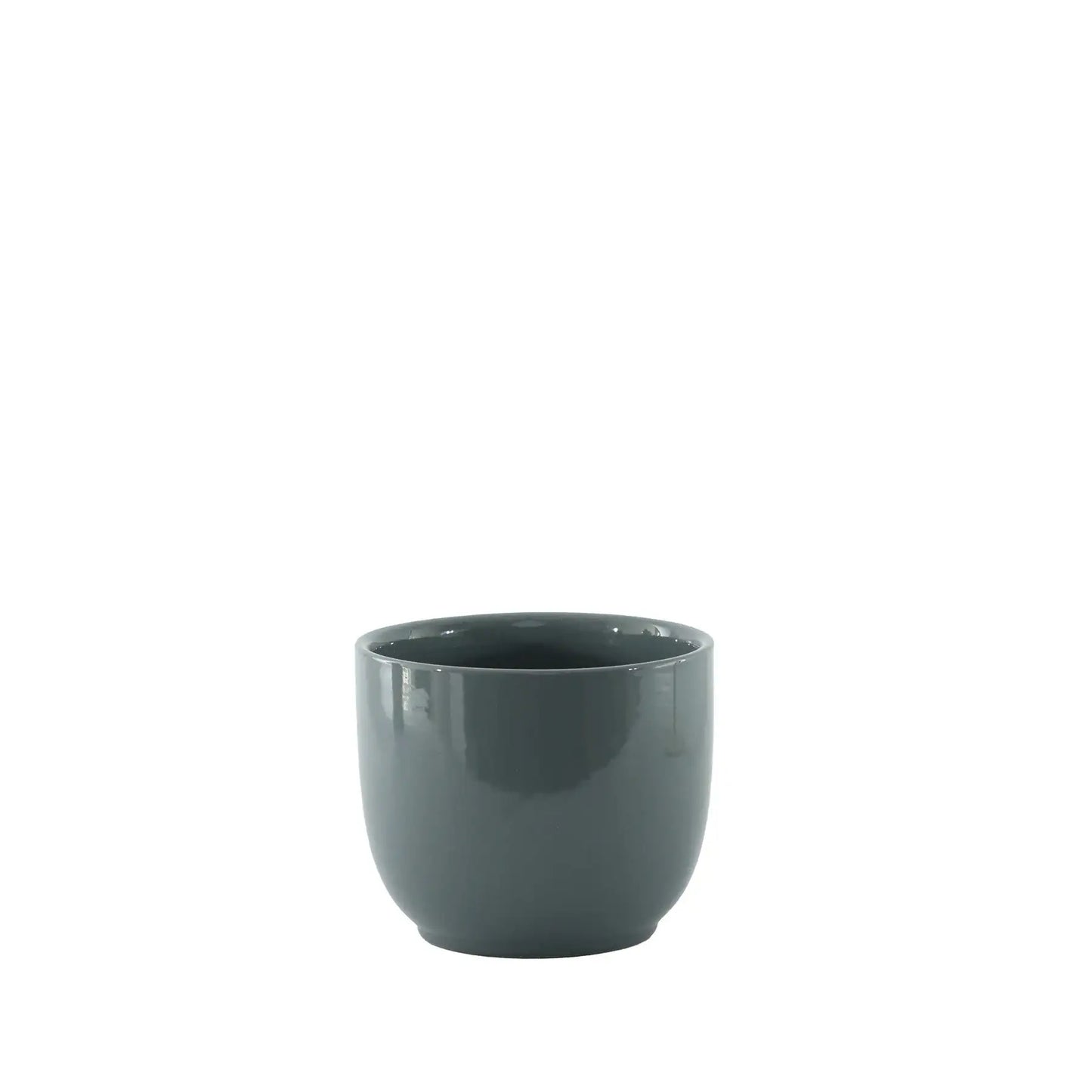 Glossy Grey Hortus Cairo Pot (12x10cm)