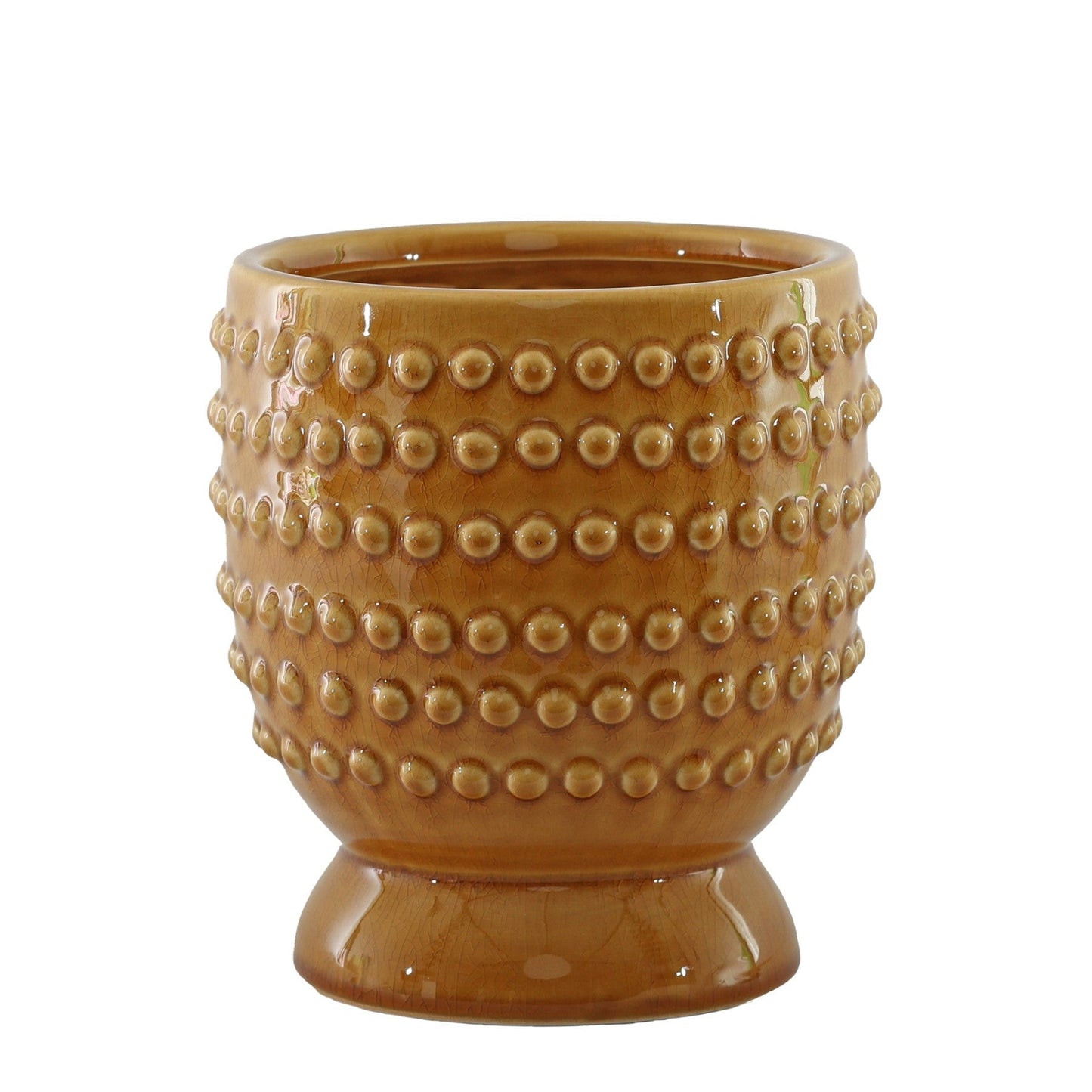 Yellow Hortus Hobart Footed Pot (20x21.5cm)