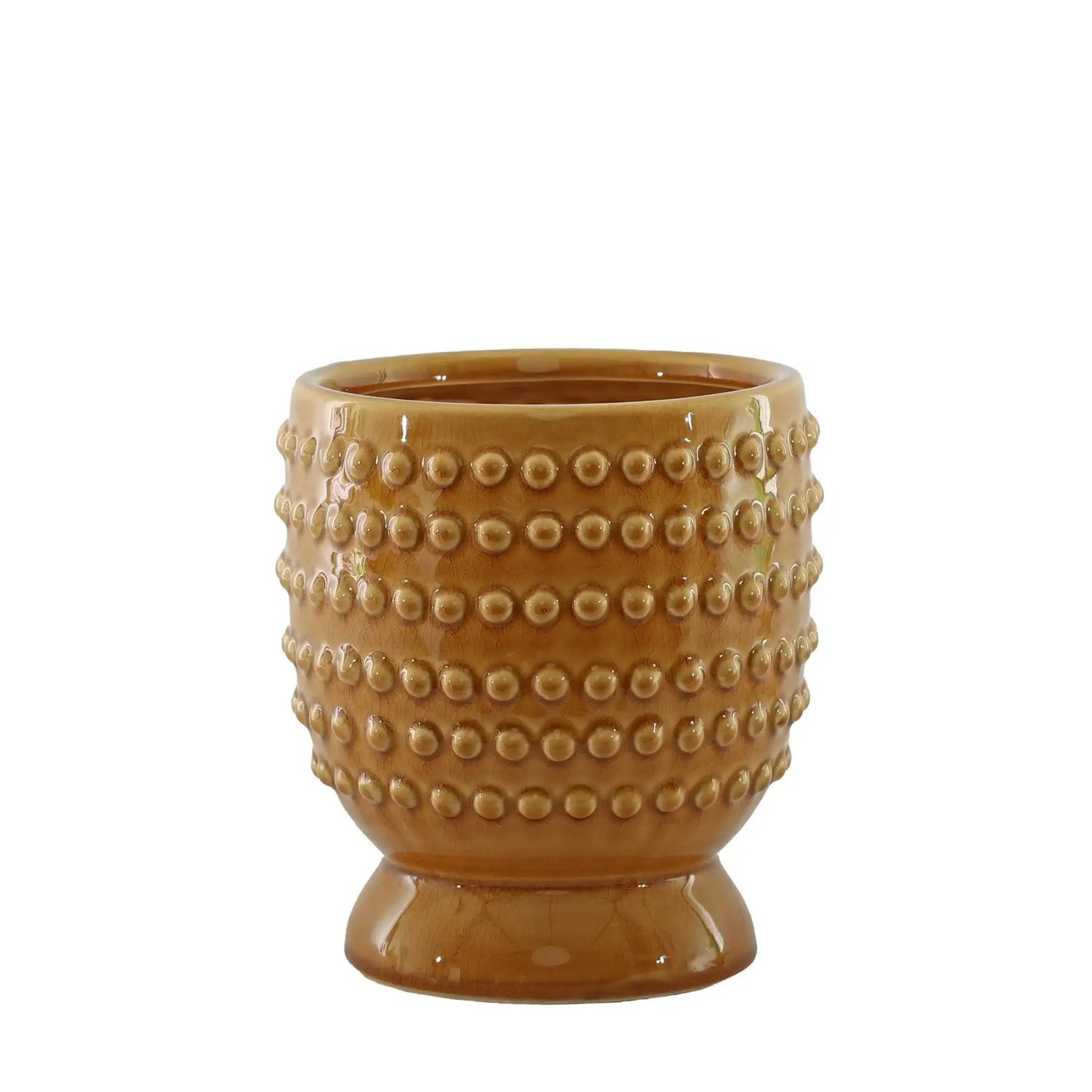 Yellow Hortus Hobart Footed Pot (15x14.5cm)