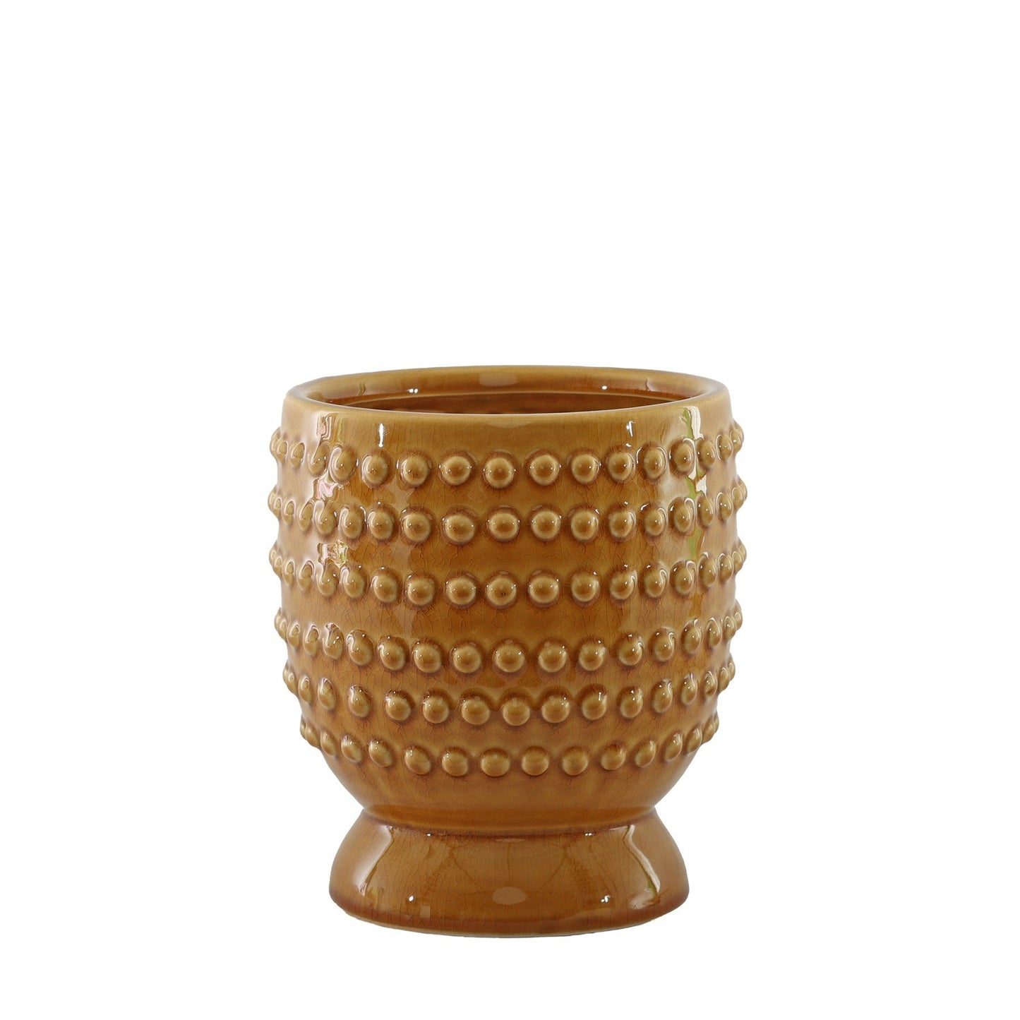 Yellow Hortus Hobart Footed Pot (13x14cm)