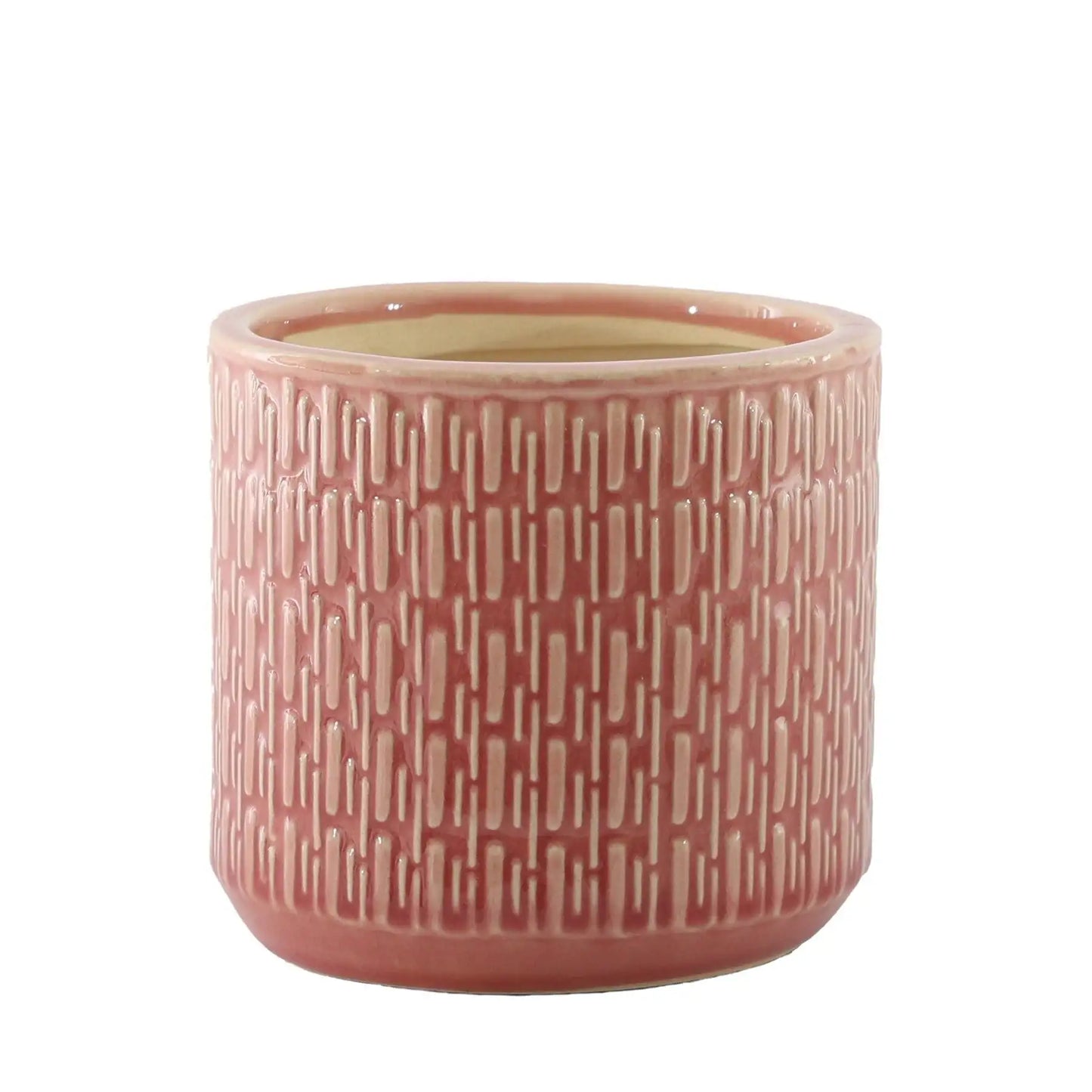 Hortus Salmon Pink Gosford Pot (19cm H x 21cm Dia)