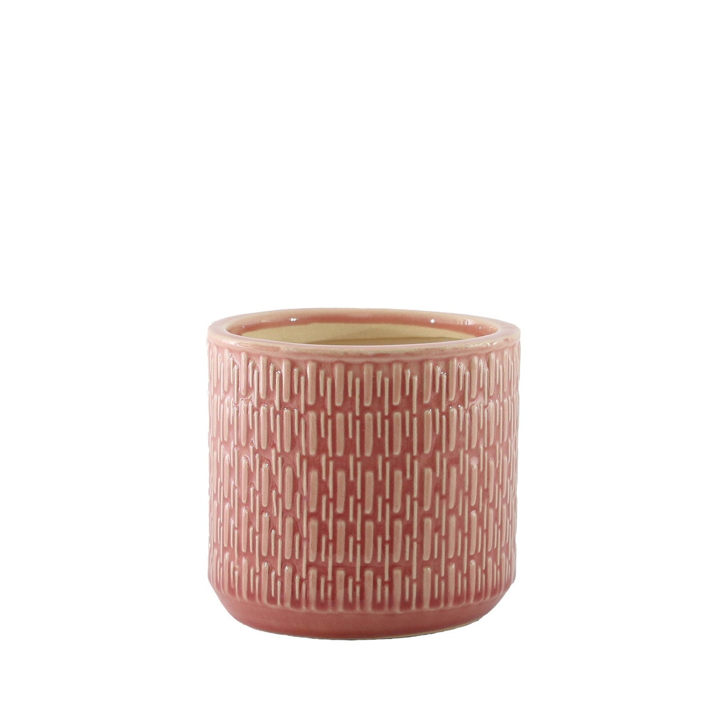 Hortus Salmon Pink Gosford Pot (11.5cm H x 12.5cm Dia)