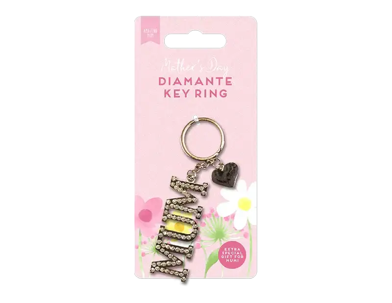 Mum Diamante Keyring