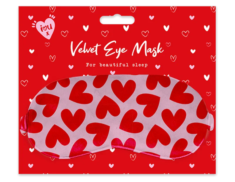 Valentines Velvet Eye Mask