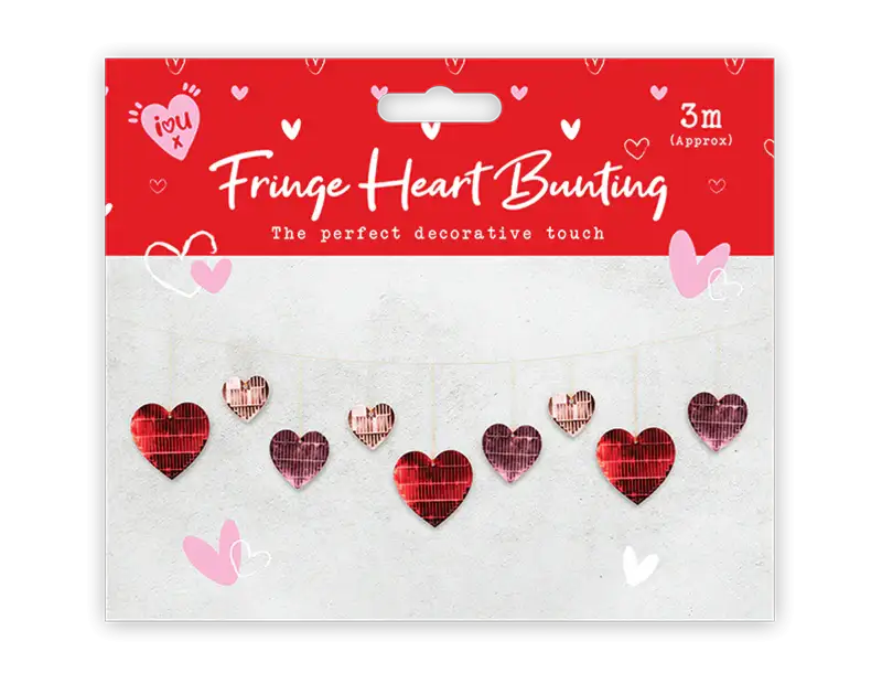 Valentines Foil Heart Bunting (3m)