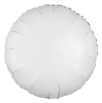 White Foil Circle Balloon (18 Inch)