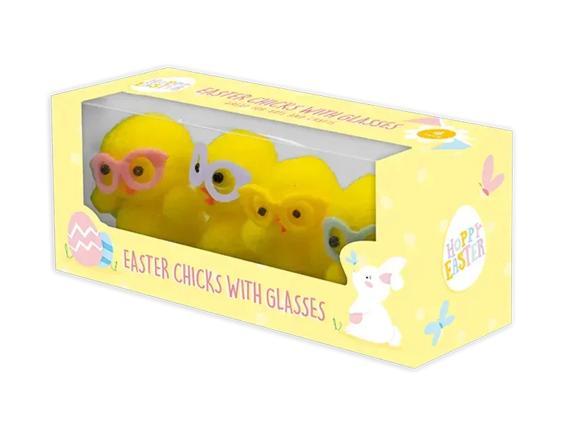 Pack of 4 Easter Chicks With Glasses