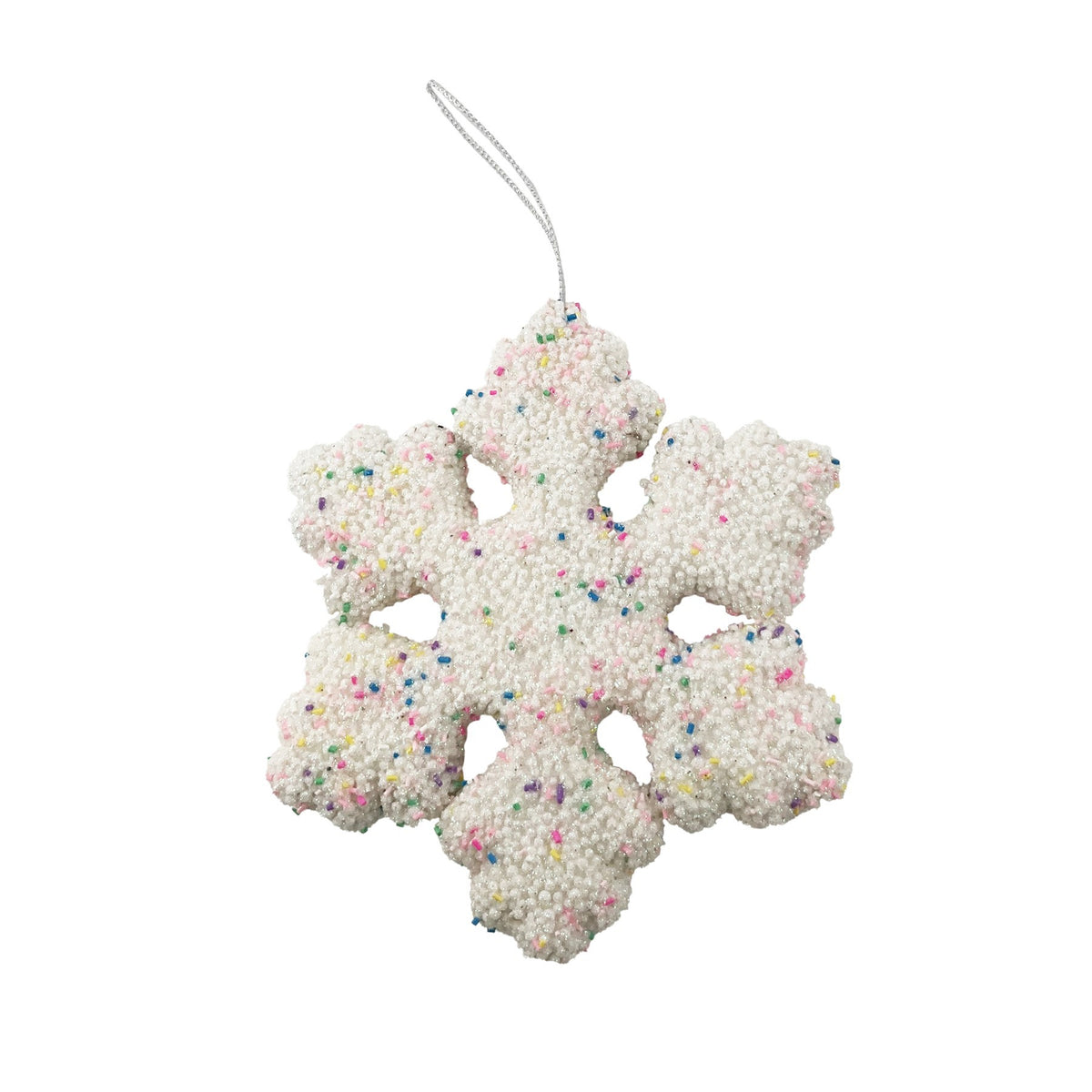 Discover the White Candy Snowflake Hanging Decoration (20cm) at Bristow Direct