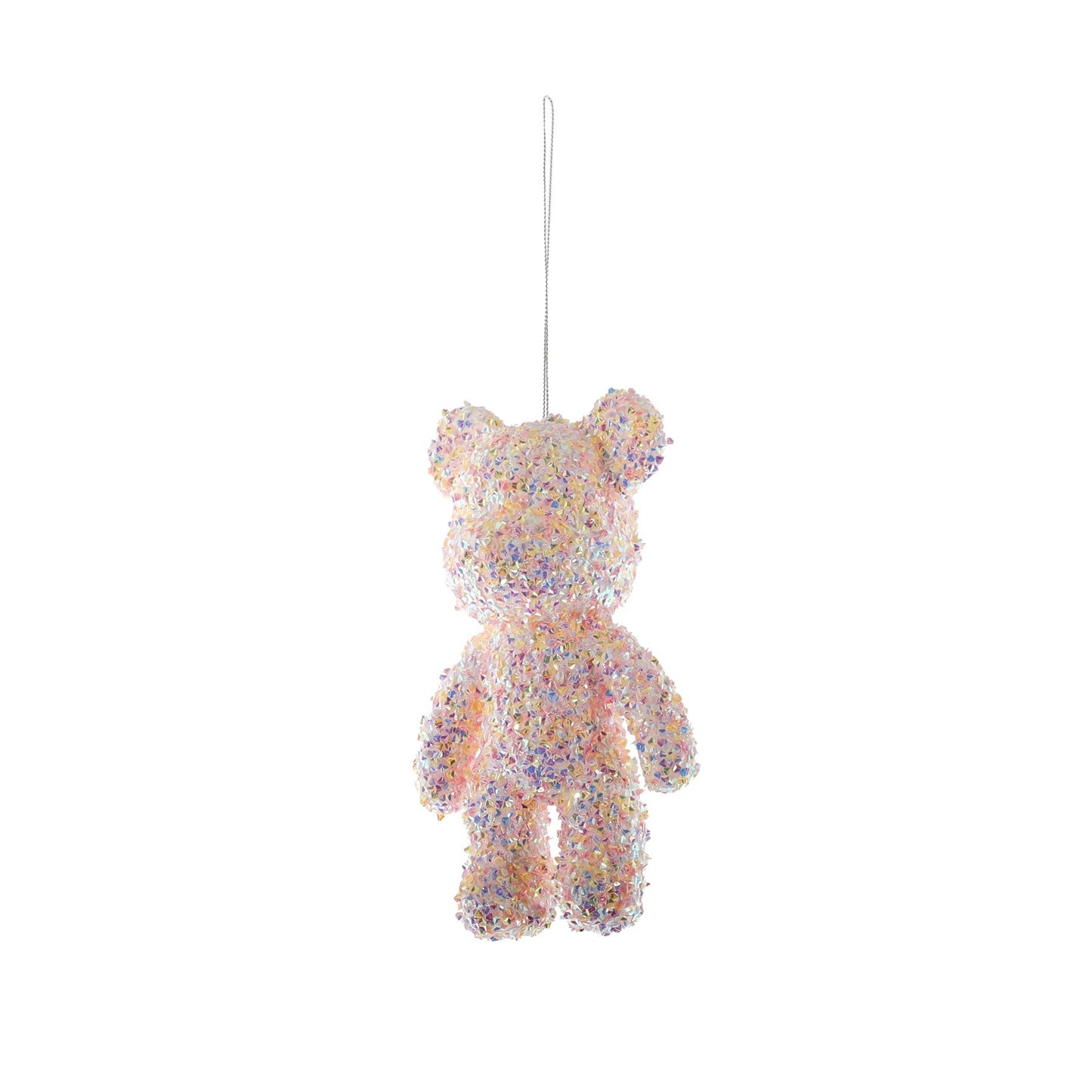 Discover the Pink Pastel Sparkle Teddy Bear Hanging Decoration (H17cm) at Bristow Direct