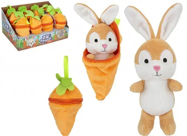 Plush Rabbit In Carrot (14 cm)