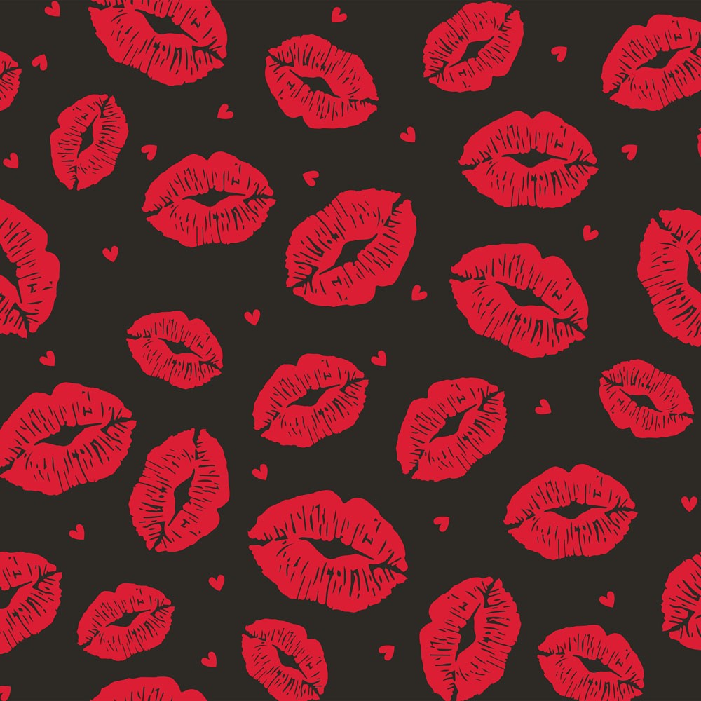 Red Lips on Dark Tinted Cello Film (80cm x 50m)
