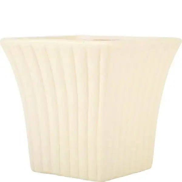 Cream Curved Fanfare Plant Pot