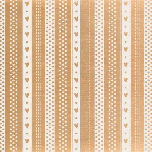 Natural Fancy Free Hearts Kraft Paper (50cm x 100m)