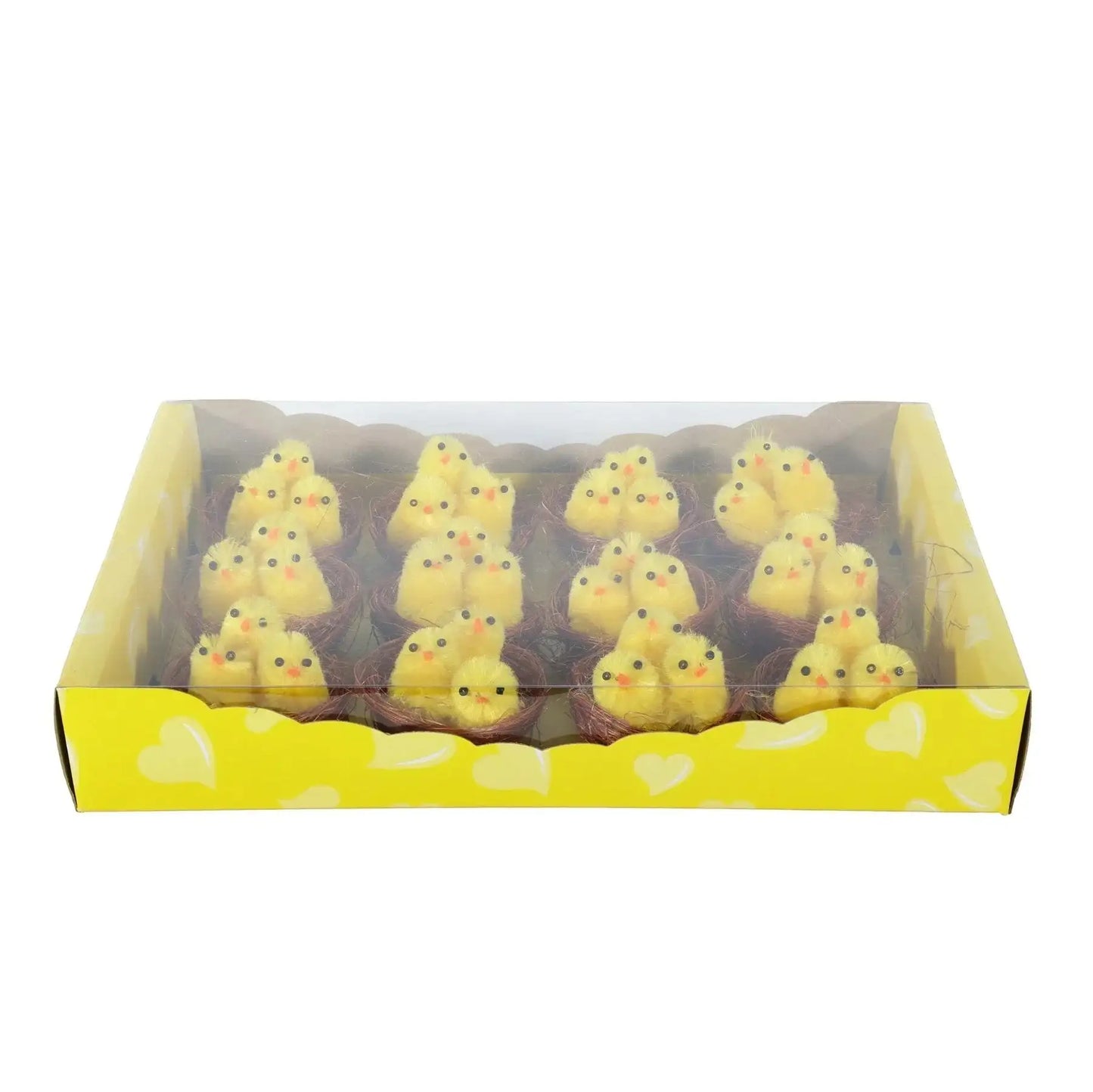 Pack of 12 Chicks in Nest in Display Tray (5cm)