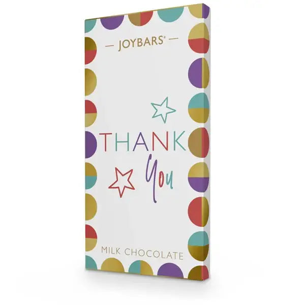 Joypots Joybar - Milk Chocolate Thank You Message Bar (80g)