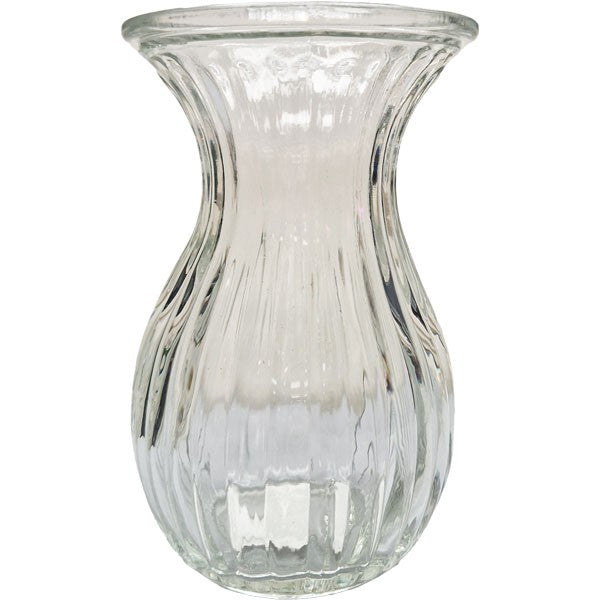 Discover the Clear Harper Fluted Flared Glass Vase (14cm) at Bristow Direct