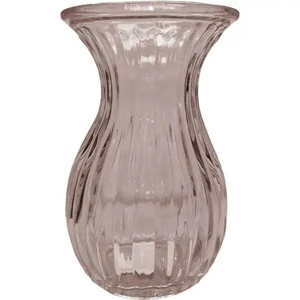 Grey Harper Fluted and Flared Glass Vase (14cm)
