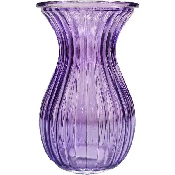 Lilac Harper Fluted and Flared Glass Vase (14cm)