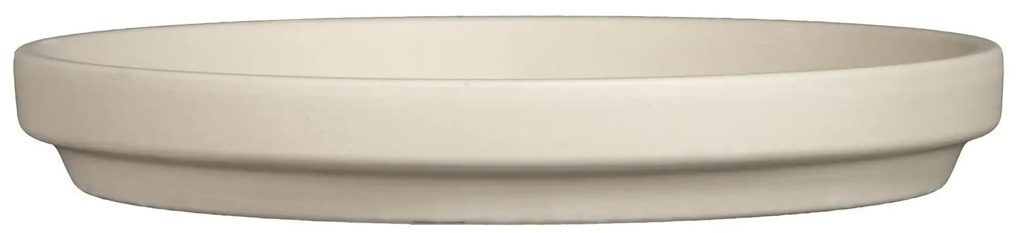 White Granite Terracotta Saucer (24.3cm x 3.4cm)