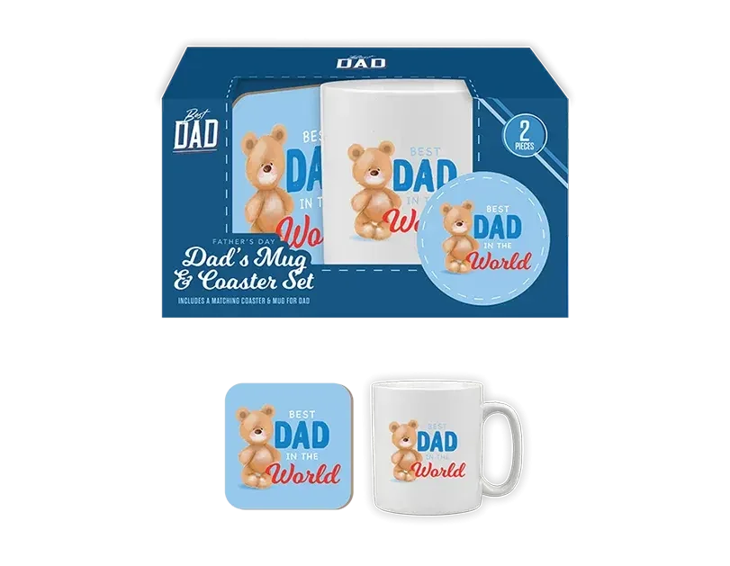 Fathers Day Mug & Coaster Duo Set