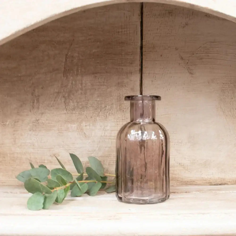 Grey Flora Bottle Glass Vase (10.5cm)
