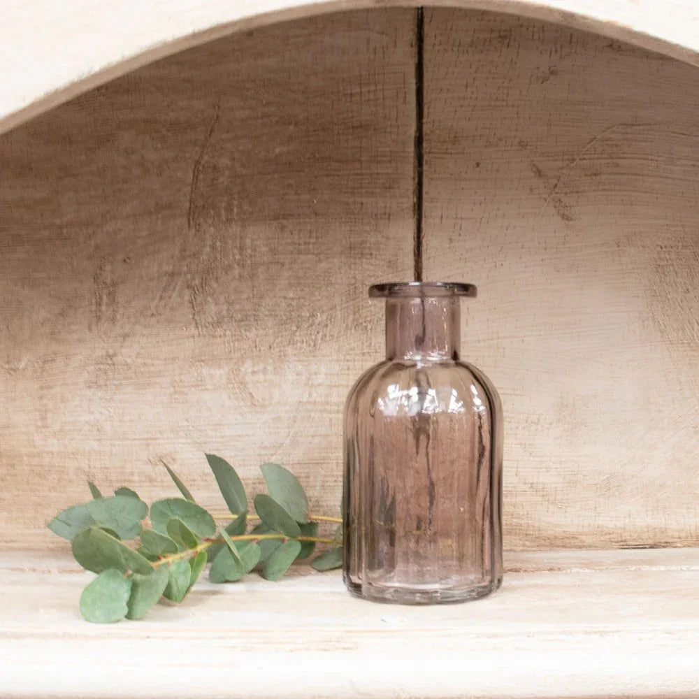 Grey Flora Bottle Glass Vase (10.5cm)