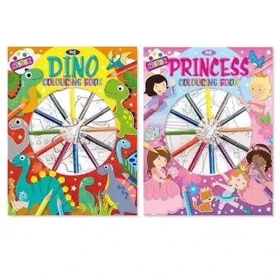 Assorted Colouring Book and Pencils